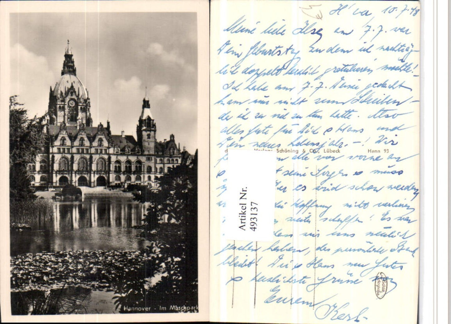 493137,Hannover Maschpark Gebäude