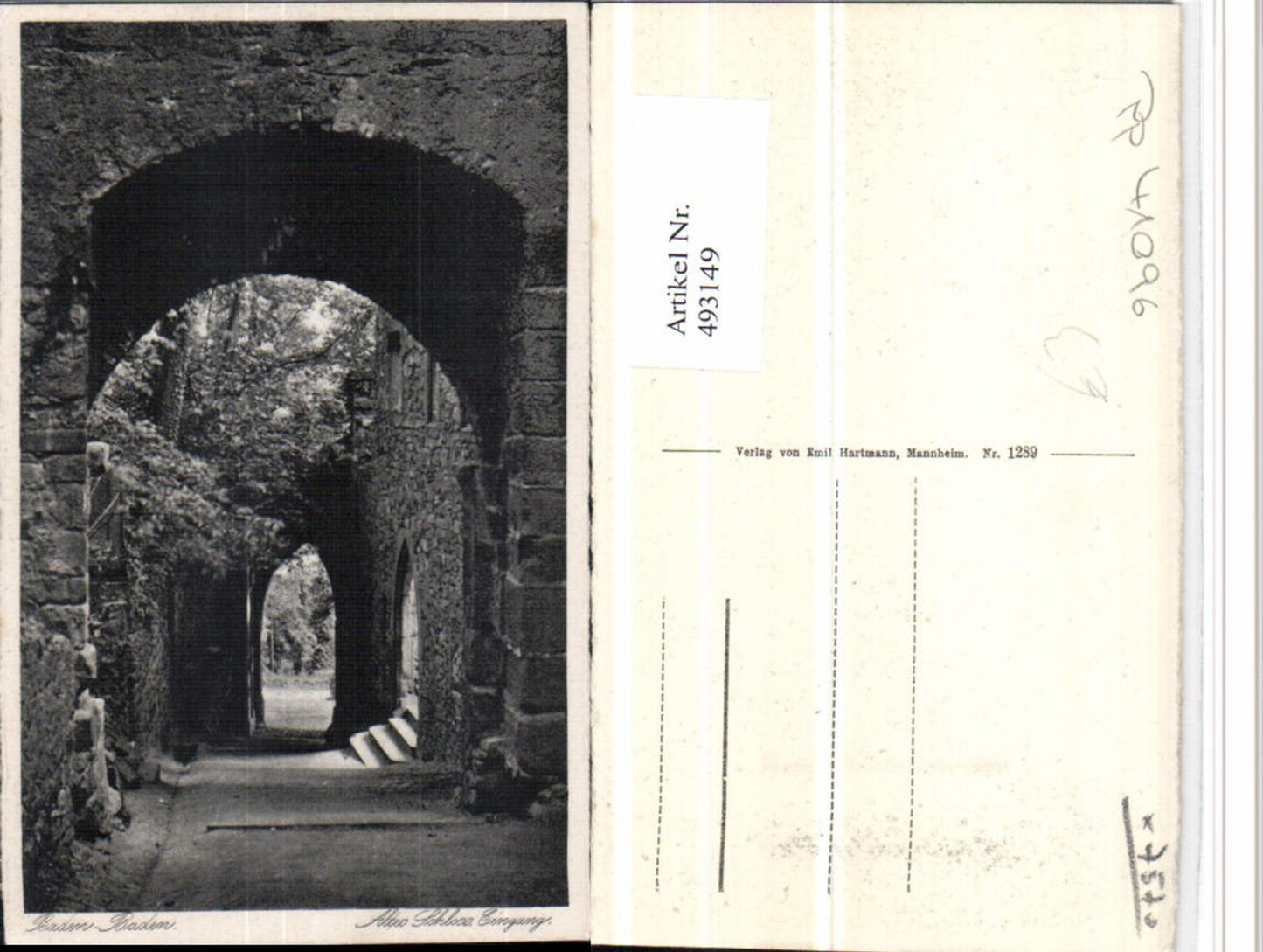 493149,Baden-Baden Altes Schloss Eingang Tor