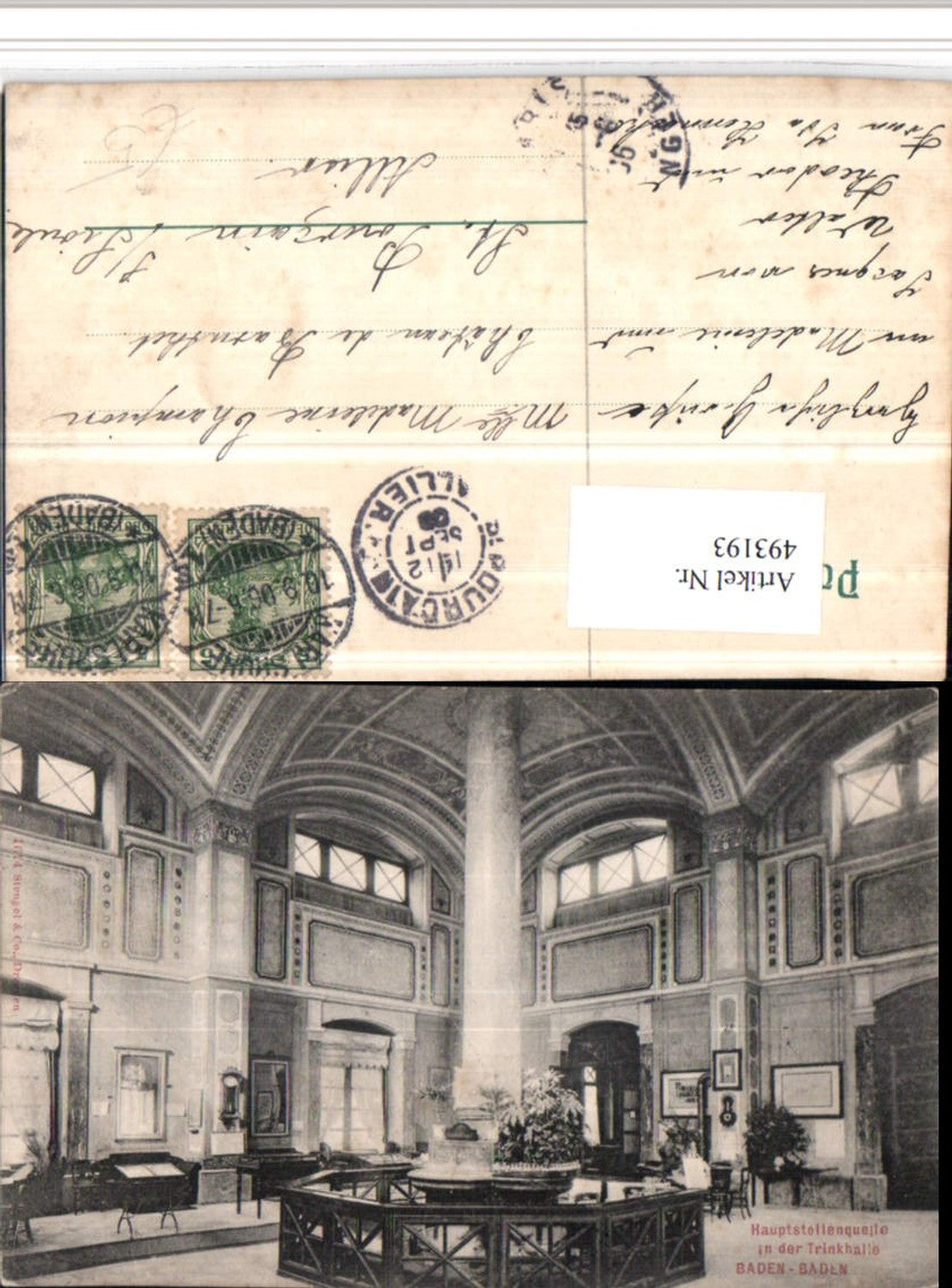 493193,Baden-Baden Trinkhalle Hauptstollenquelle Quelle