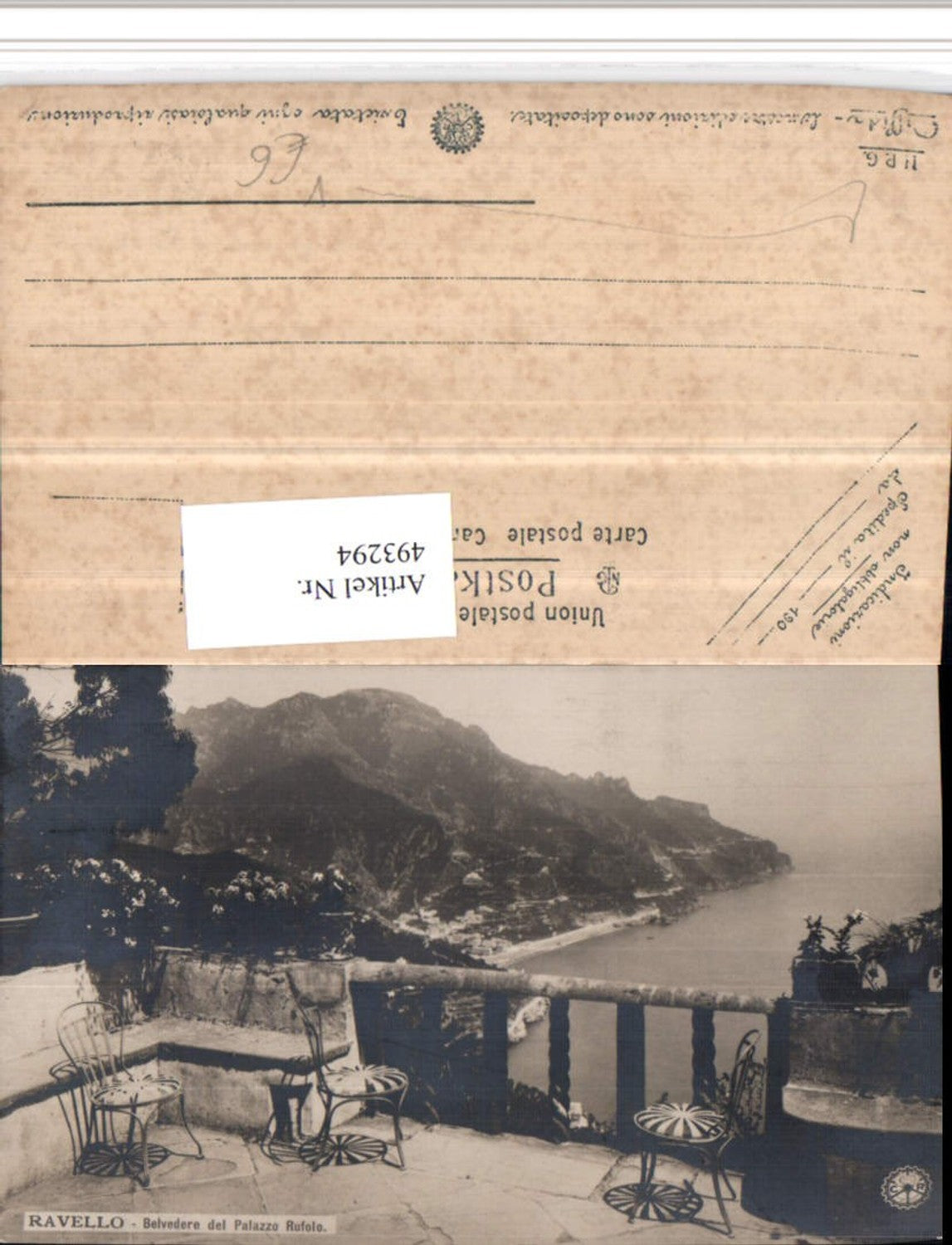 493294,Campania Salerno Ravello Belvedere del Palazzo Rufolo pub NPG
