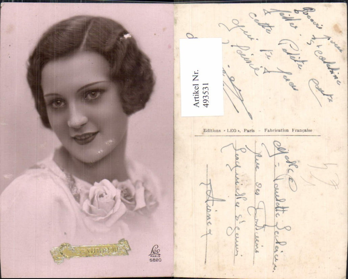 493531,Frau Portrait Rosen Blumen Ste Catherine pub Leo Paris 5820