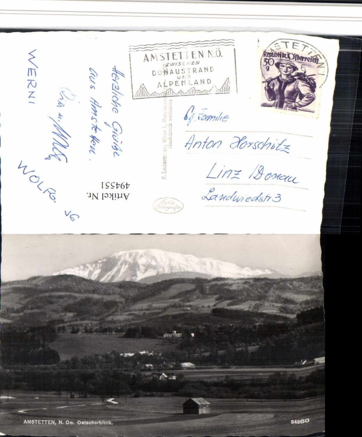 494551,Amstetten Ötscherblick Bergkulisse