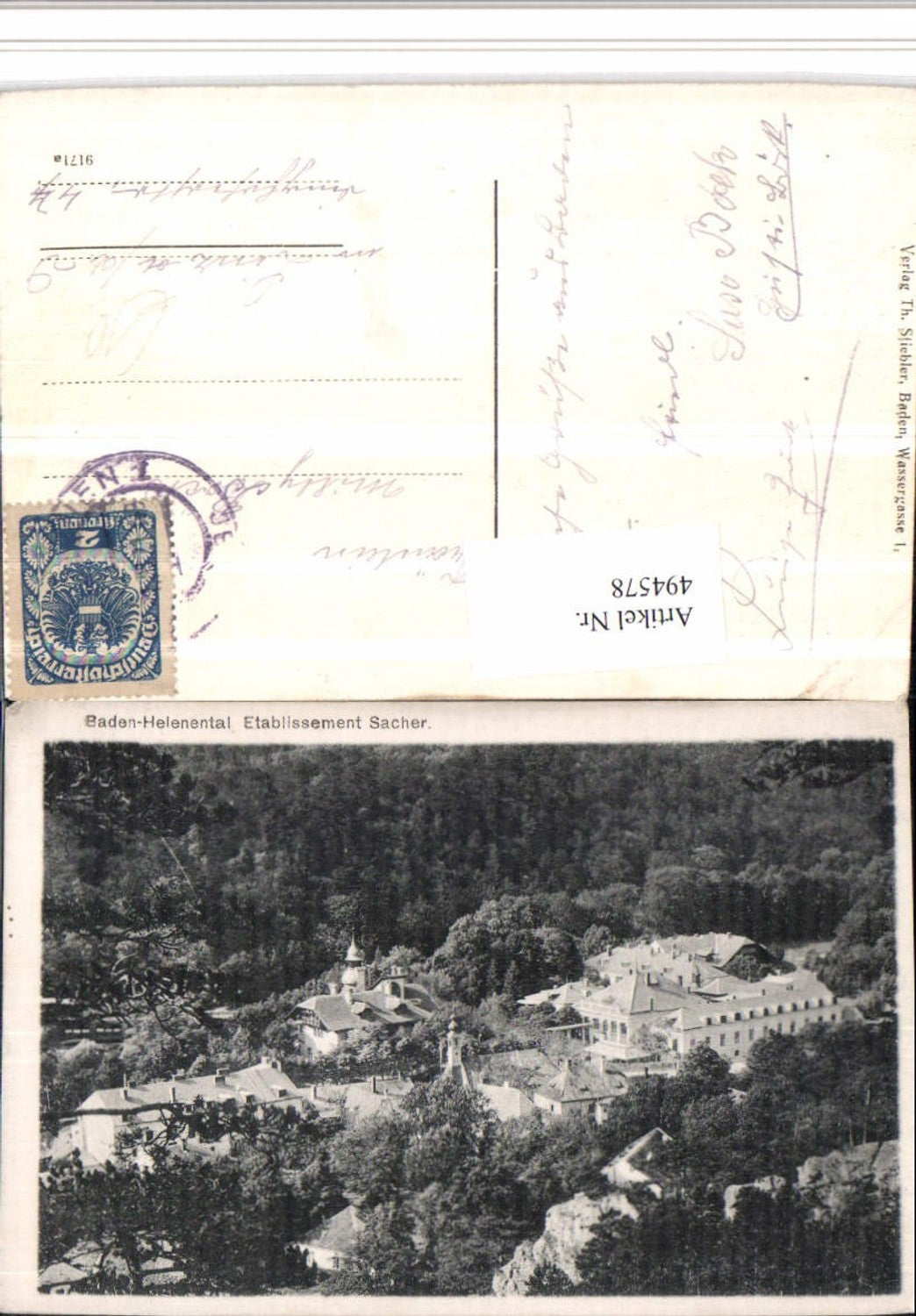 494578,Baden Helenental Etablissement Sacher