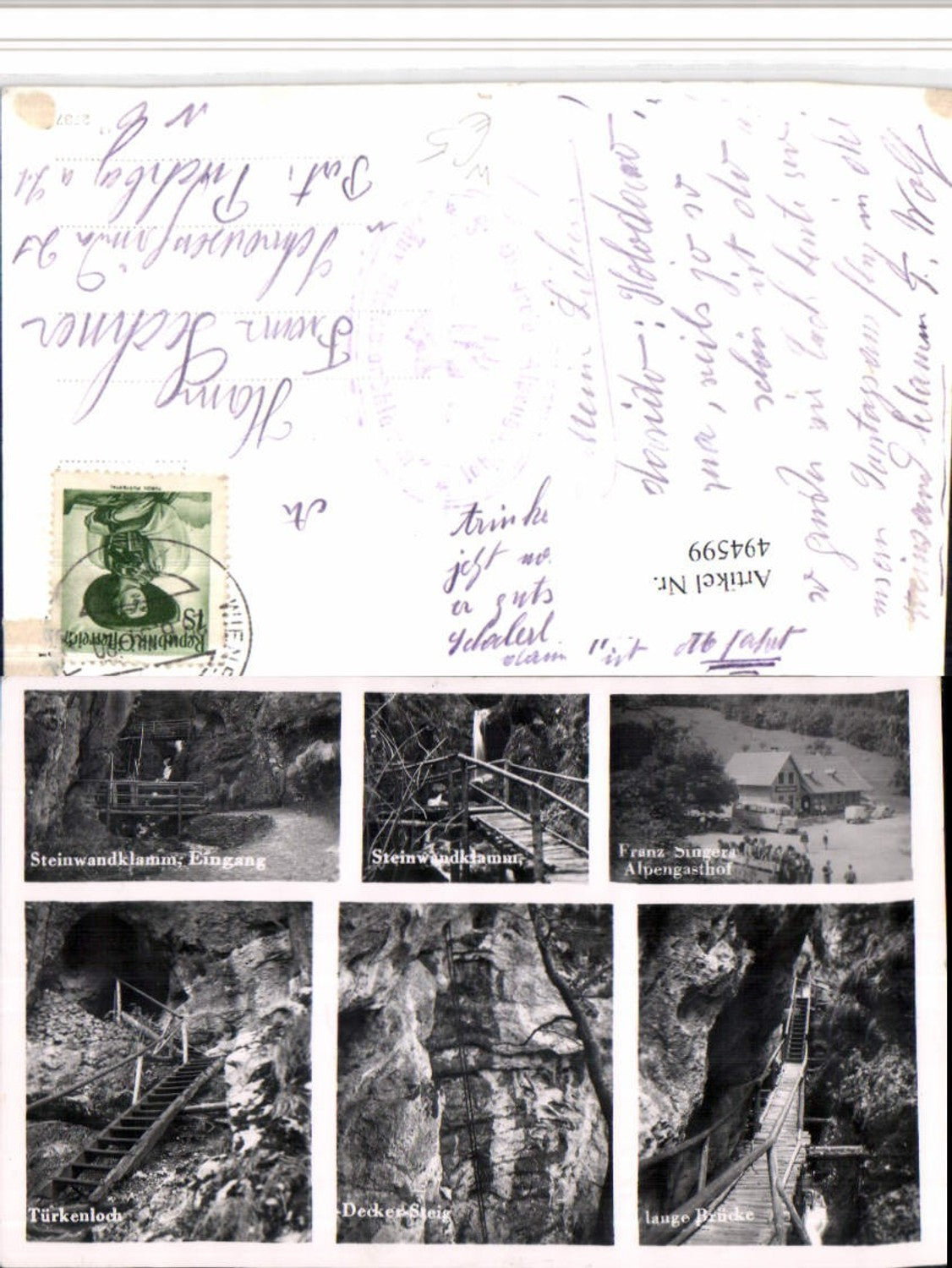 494599,Steinwandklamm b. Weissenbach an d. Triesting Mehrbildkarte