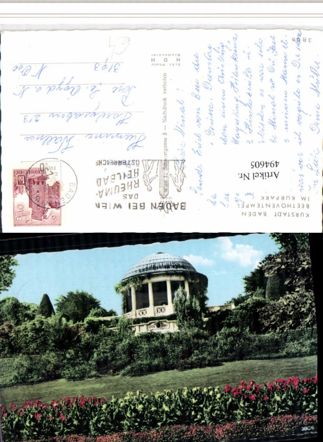 494605,Baden b. Wien Beethoven-Tempel im Kurpark