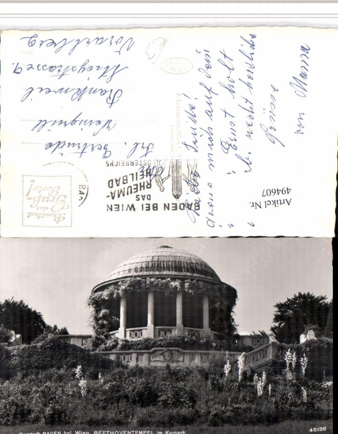 494607,Baden b. Wien Beethoven-Tempel im Kurpark