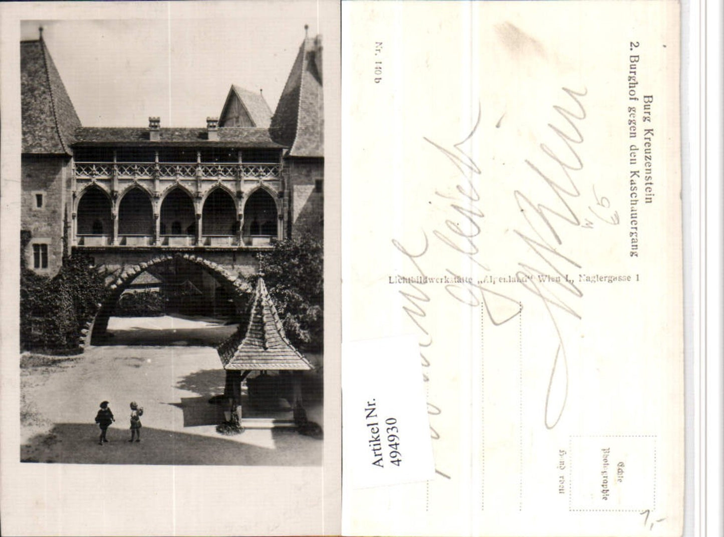 4947930,Burg Kreuzenstein b. Leobendorf Burghof geg. Kaschauergang