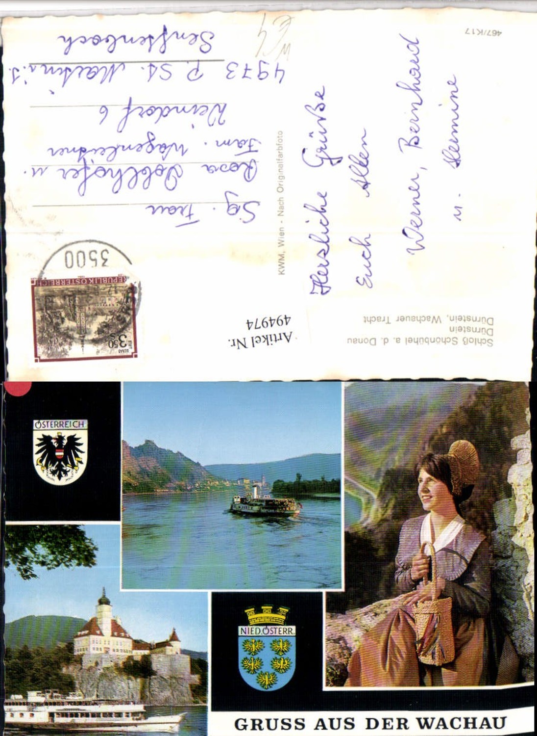 4947974,Schloss Schönbühel an d. Donau Dürnstein Tracht Mehrbildkarte