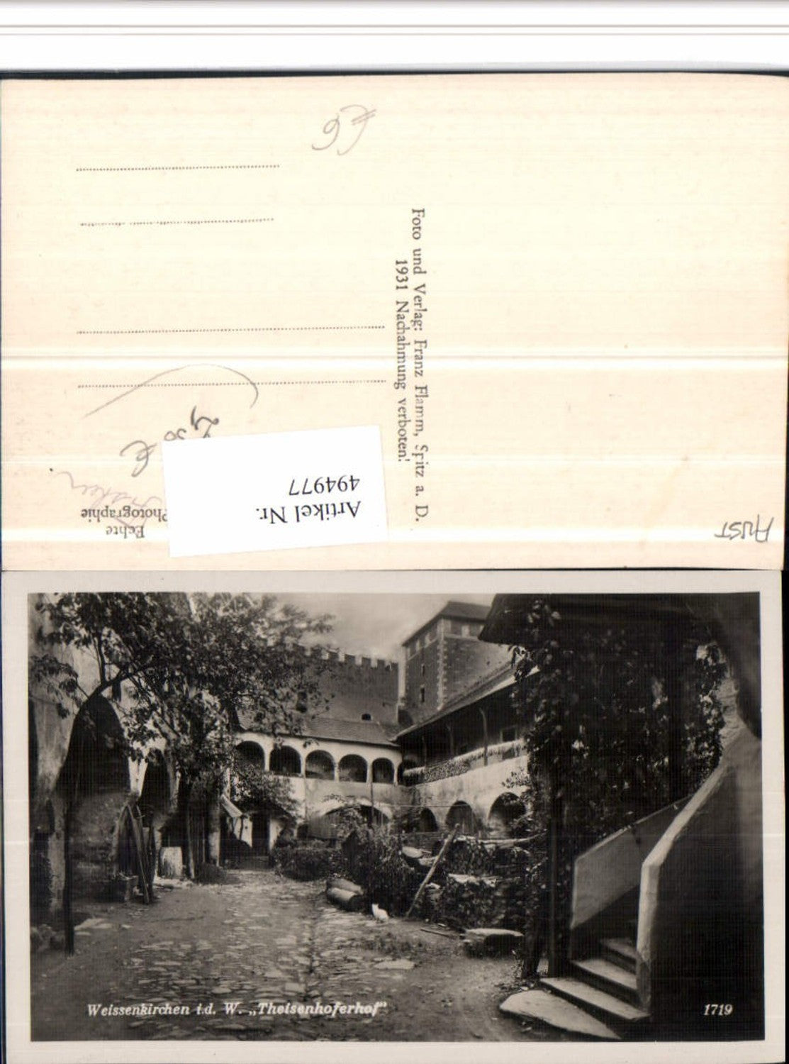 4947977,Weißenkirchen in d. Wachau Theisenhoferhof Hof Arkaden