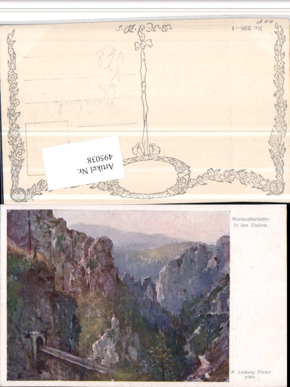 4948038,Künstler AK K.L. Prinz Mariazellerbahn b. Annaberg pub B.K.W.I. 226/1