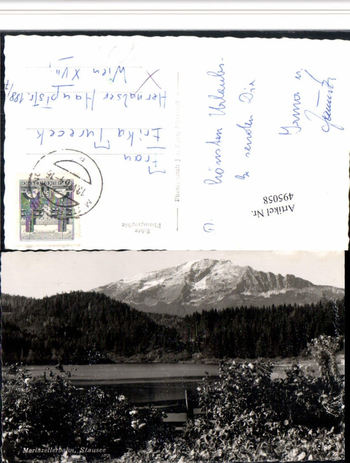 4948058,Mariazellerbahn Stausee b. Mitterbach Bergkulisse