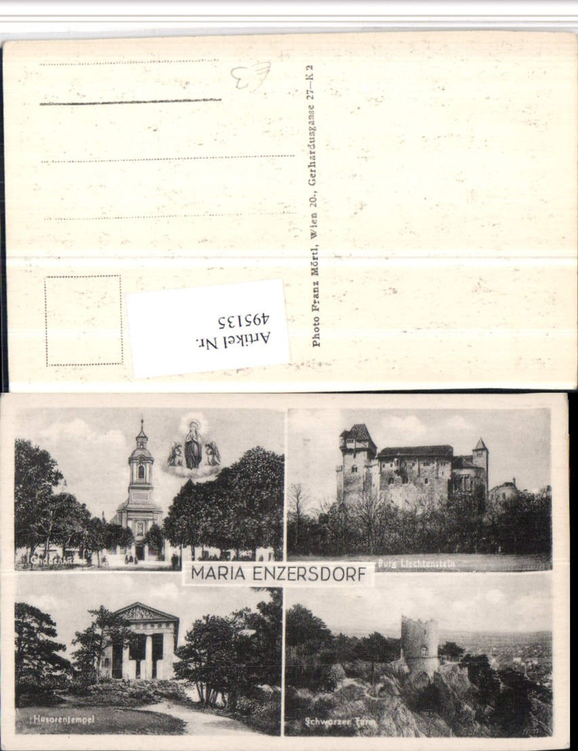 495135,Maria Enzersdorf Kirche Tempel Turm Burg Mehrbildkarte