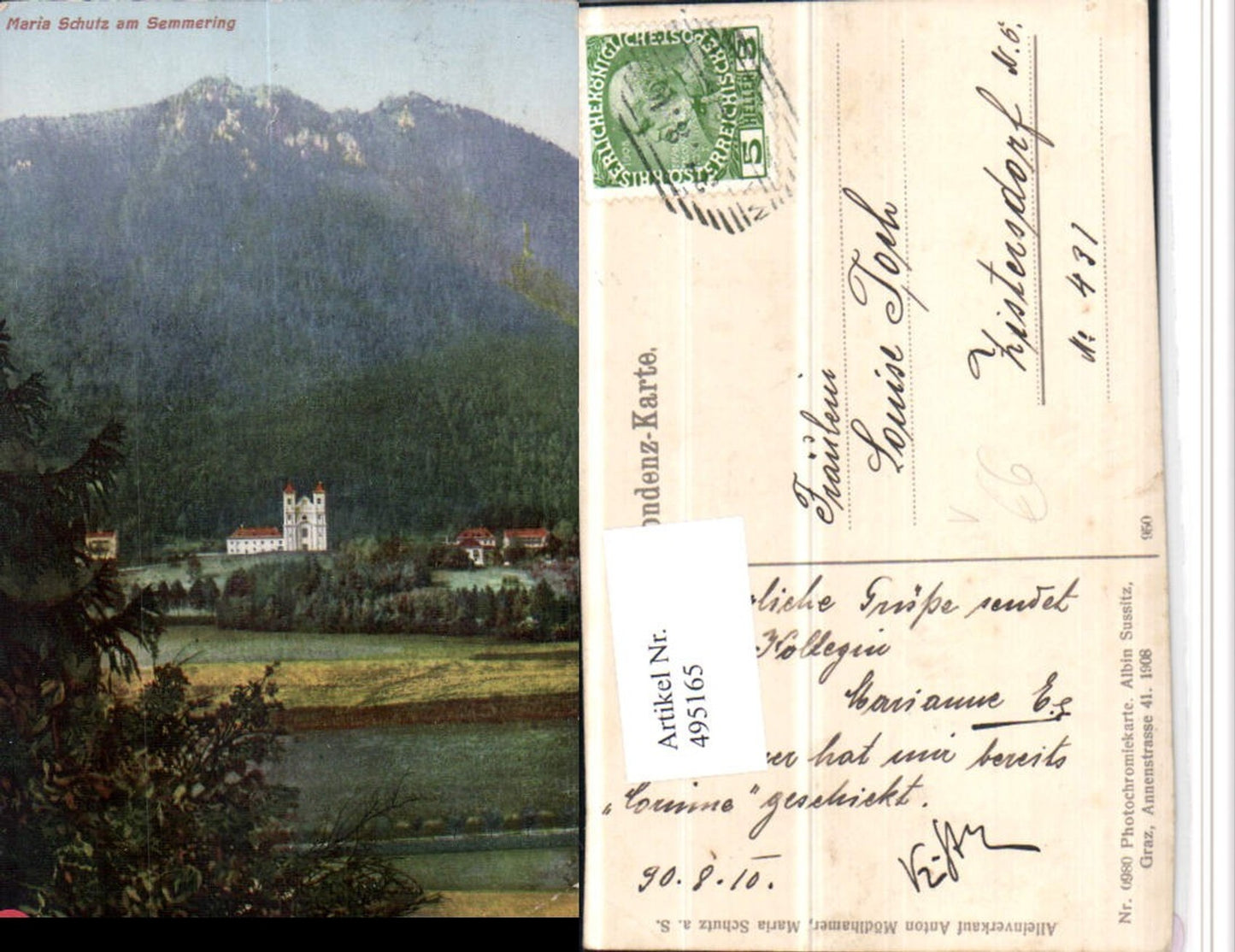 495165,Maria Schutz am Semmering pub Albin Sussitz 0980