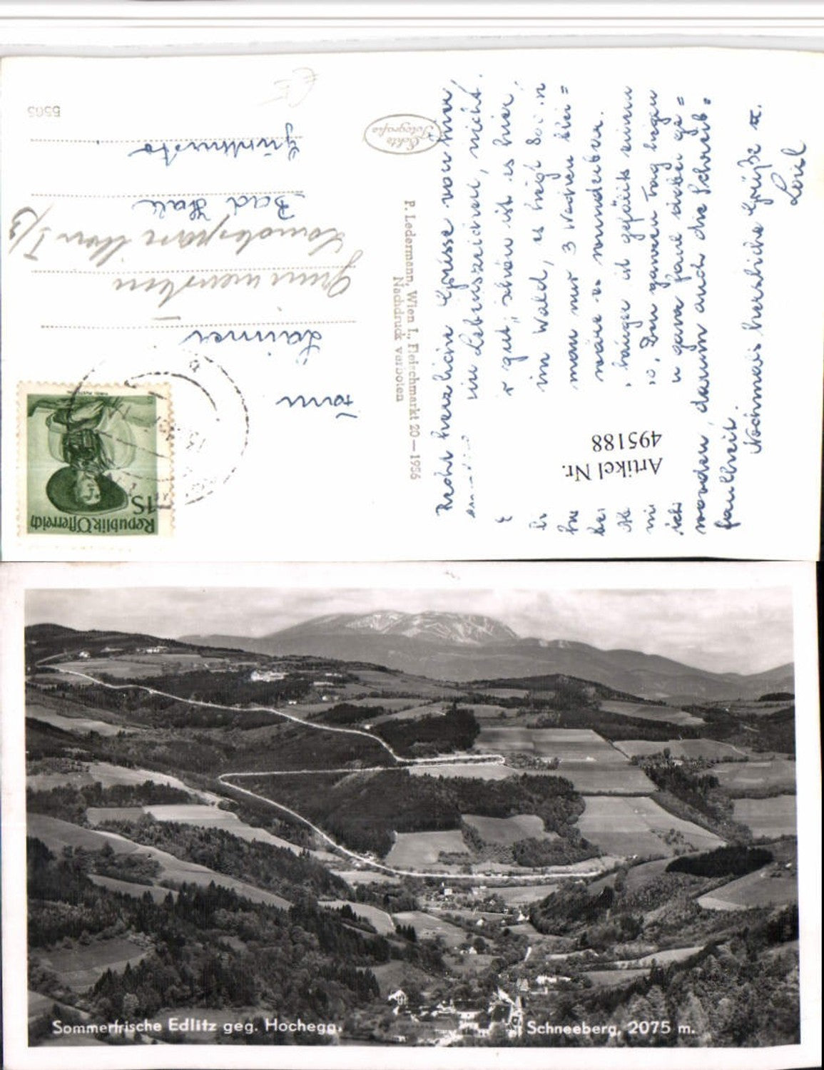 495188,Edlitz Totale geg. Hochegg Schneeberg