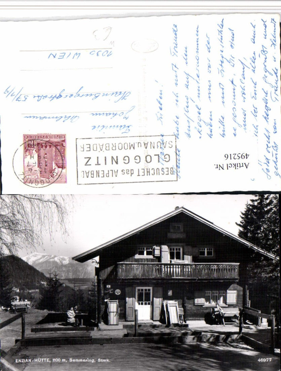 495216,Semmering Enzian-Hütte Bergkulisse