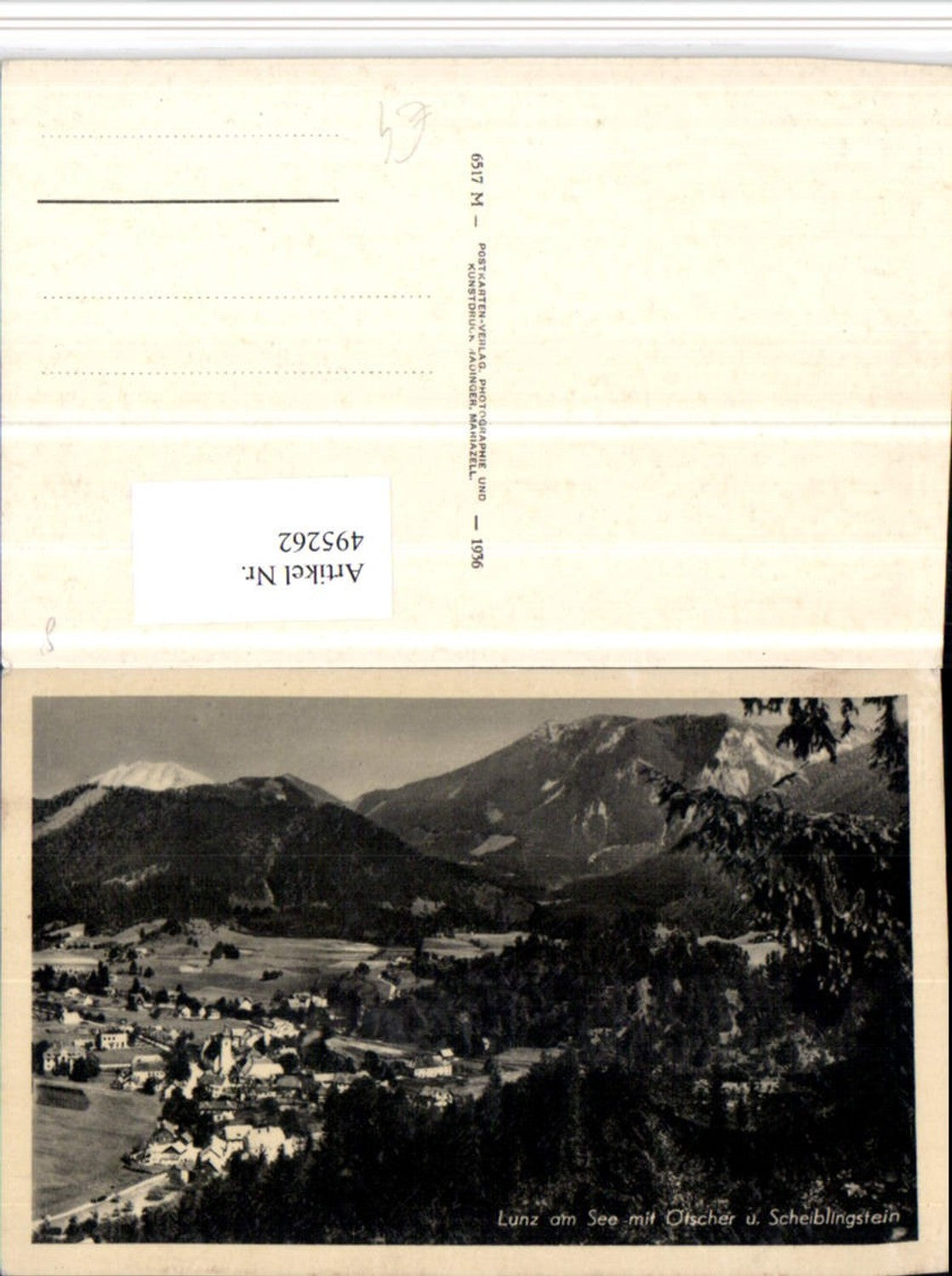 495262,Lunz am See Totale m. Ötscher u. Scheiblingstein Bergkulisse