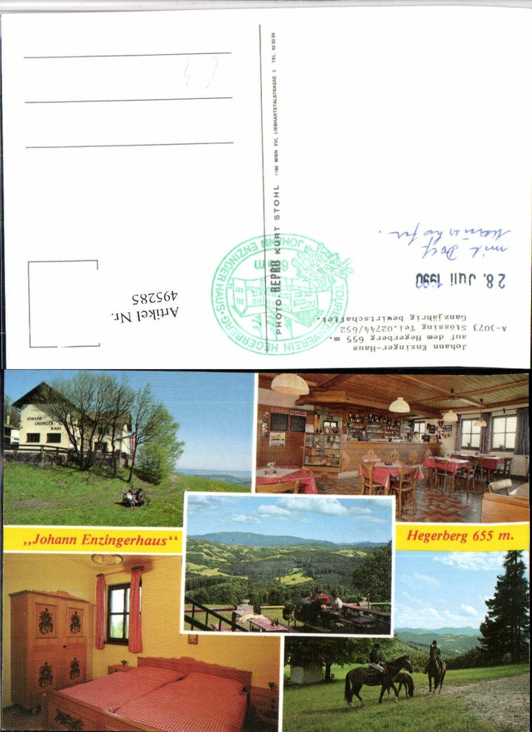 495285,Stössing Hegerberg Johann Enzinger Haus Mehrbildkarte