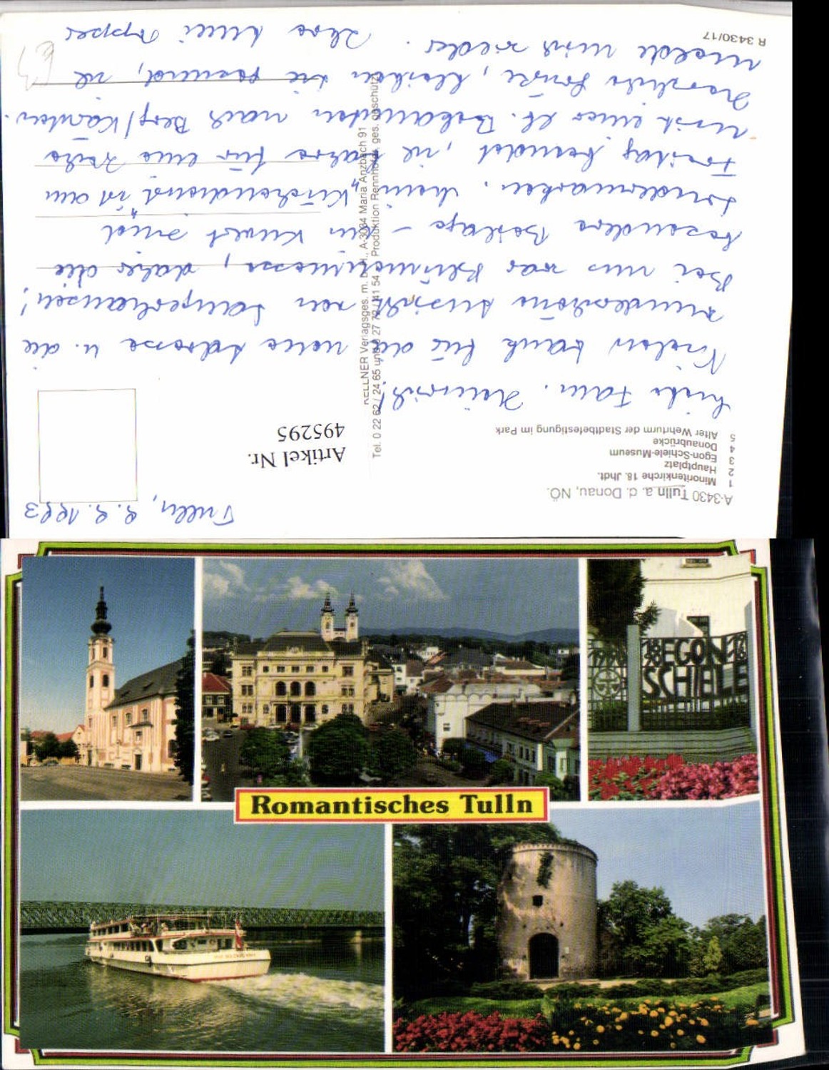 495295,Tulln an d. Donau Kirche Brücke Hauptplatz Mehrbildkarte