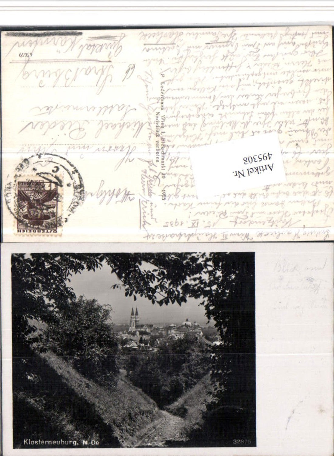 495308,Blick auf Klosterneuburg Teilansicht