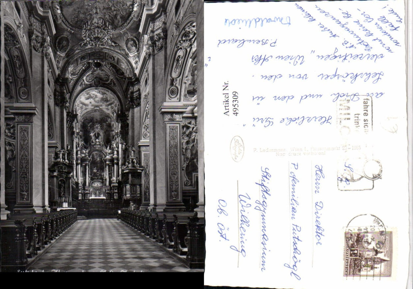 495309,Klosterneuburg Stiftskirche Innenansicht Hochaltar