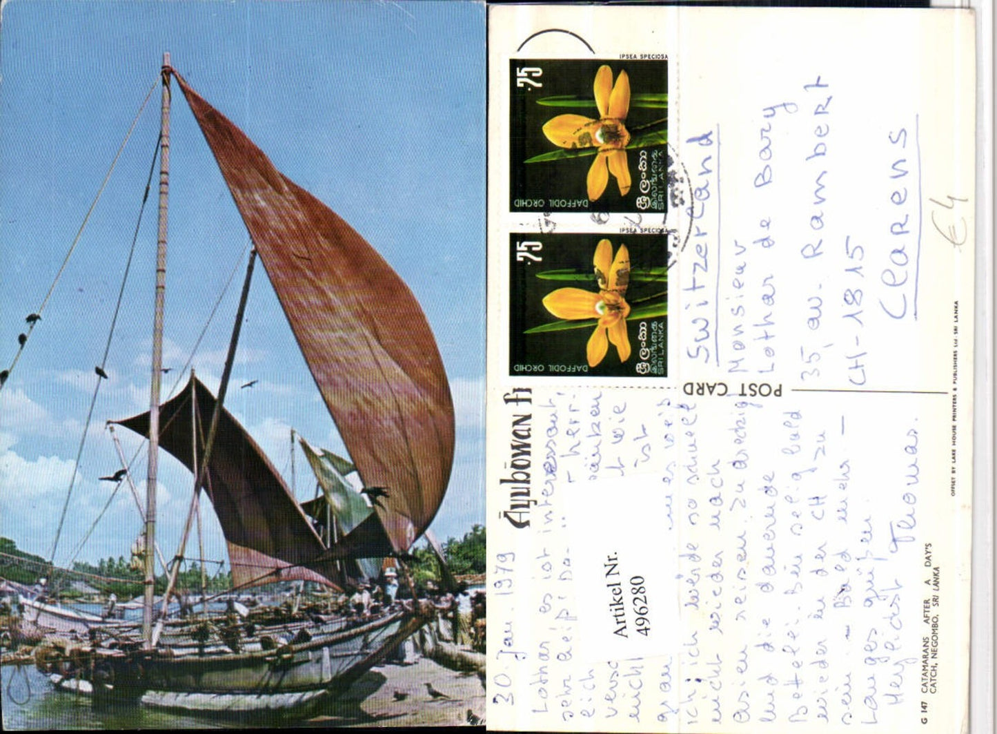 496280,Ceylon Sri Lanka Negombo Catamarans after a days catch Boote