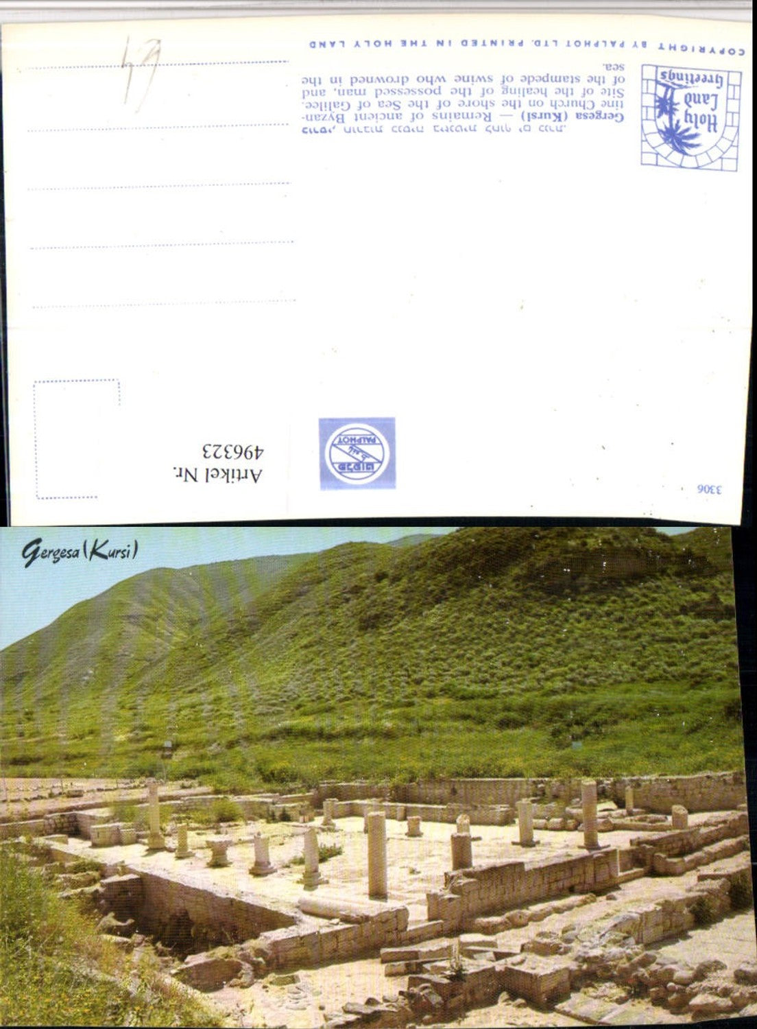 496323,Israel Gergesa Kursi Byzantine Church Ruine