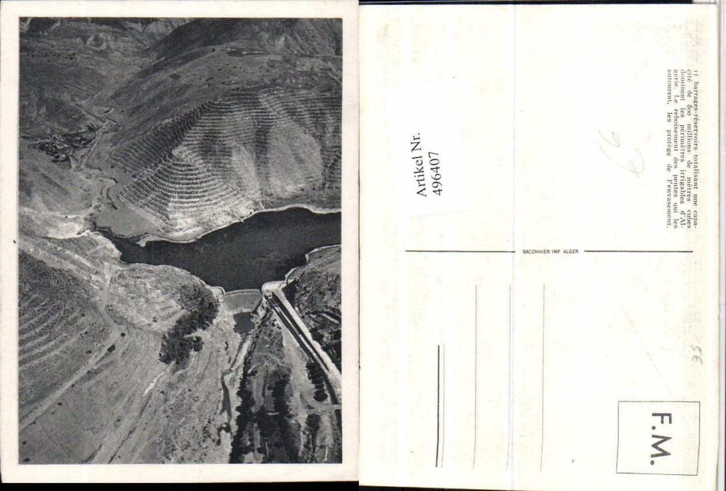 496407,Algeria barrages-reservoirs Le reboisement des pentes Talsperre