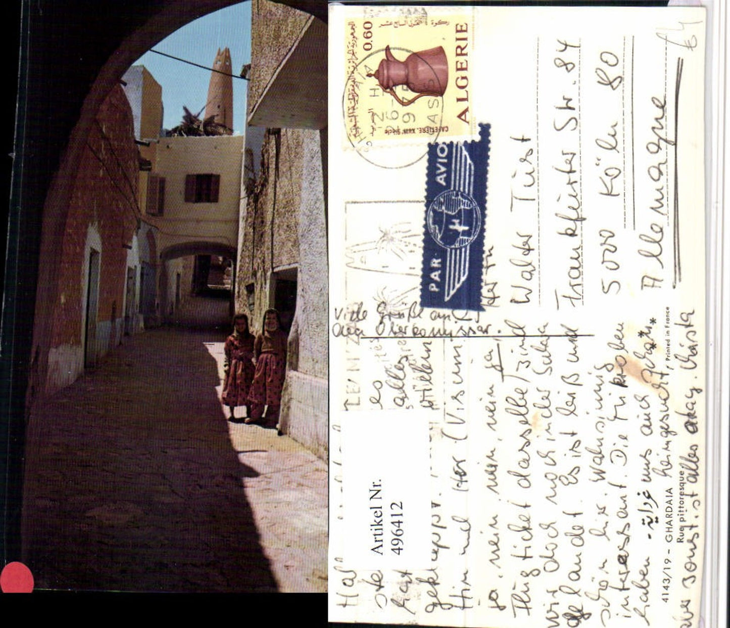 496412,Algeria Ghardaia Rue pittoresque Straßenansicht Gasse
