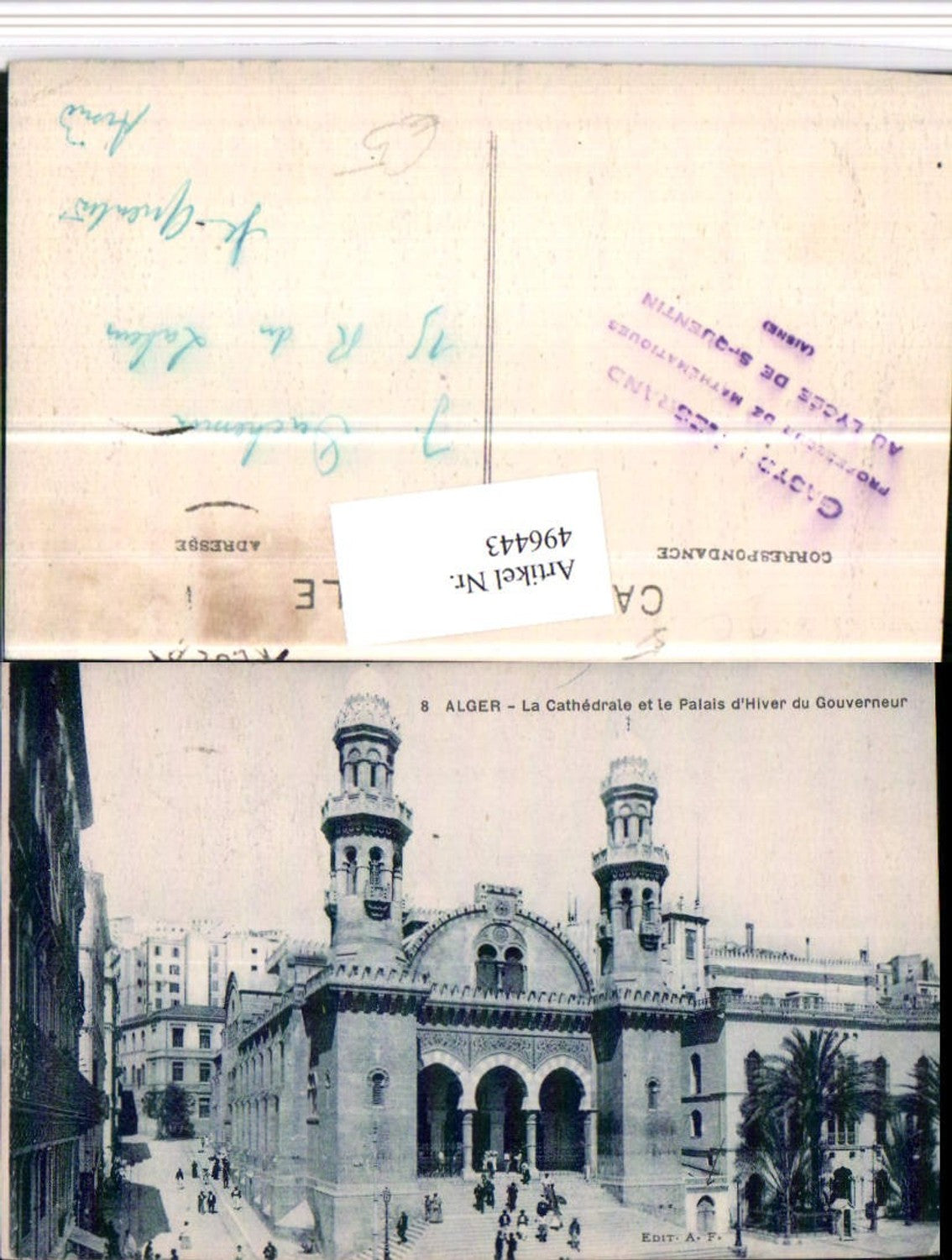 496443,Algeria Alger Algier Cathedrale et le Palais Hiver du Gouverneur Kirche