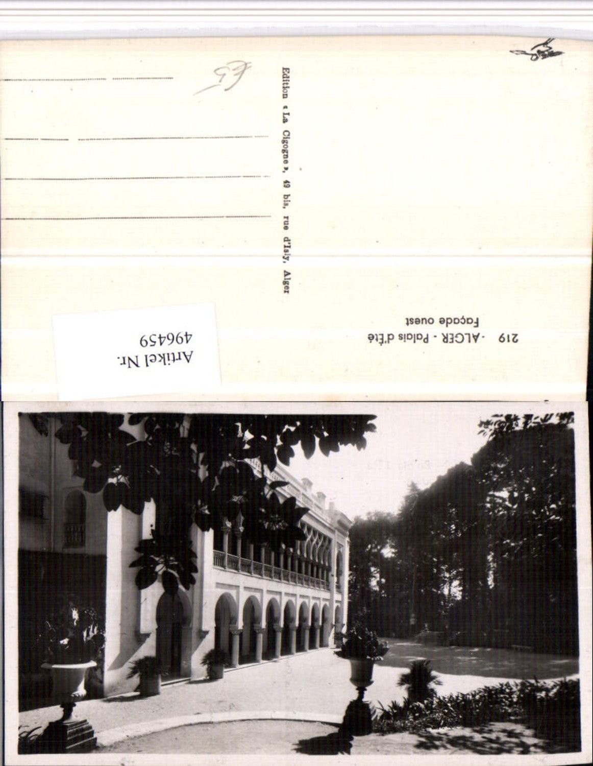 496459,Algeria Alger Algier Palais Ete Gebäude Arkaden