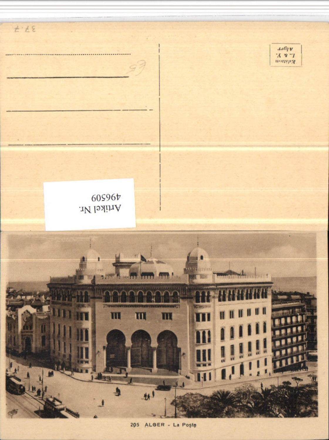 496509,Algeria Alger Algier La Poste Postamt Gebäude