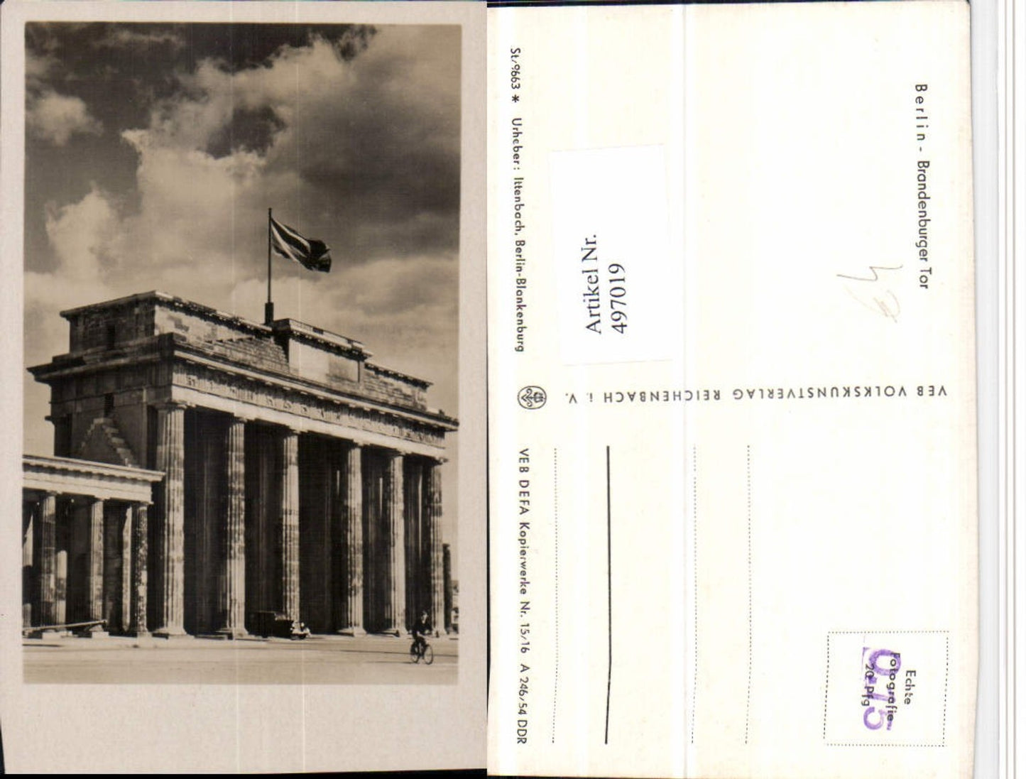 497019,Berlin Brandenburger Tor pub VEB