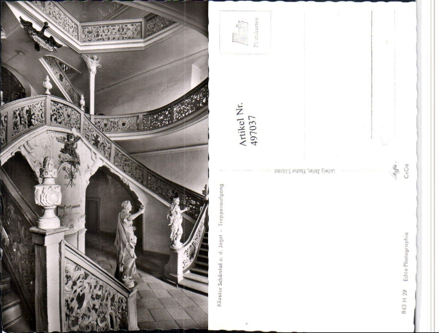 497037,Kloster Schöntal an d. Jagst Treppenaufgang Innenansicht