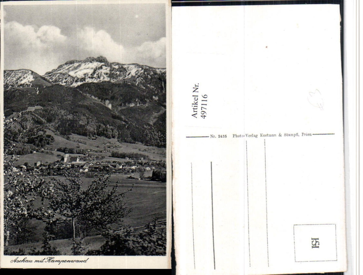 497116,Aschau im Chiemgau Totale m. Kampenwand Bergkulisse
