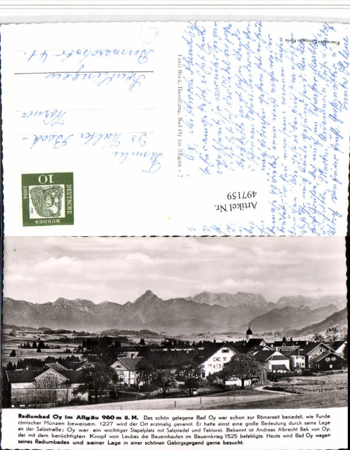 497159,Bad Oy im Allgäu Teilansicht Bergkulisse