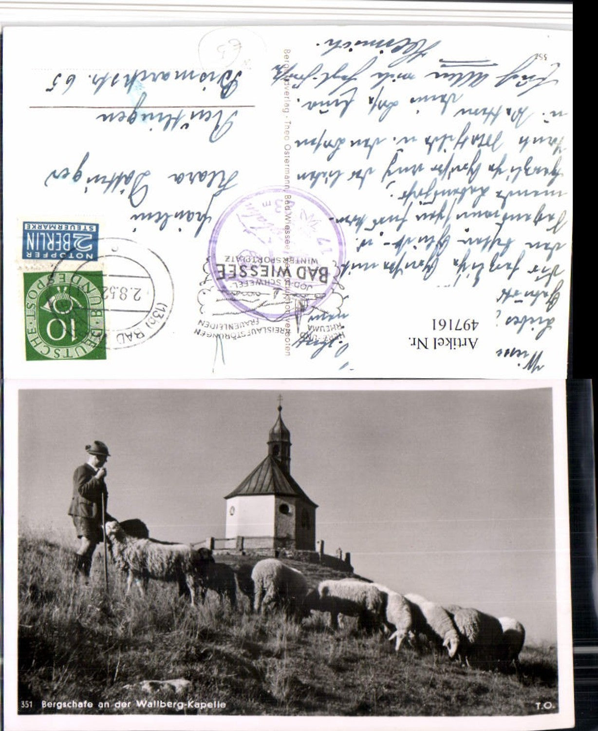 497161,Wallberg-Kapelle b. Rottach-Egern Bergschafe Hirte Schäfer