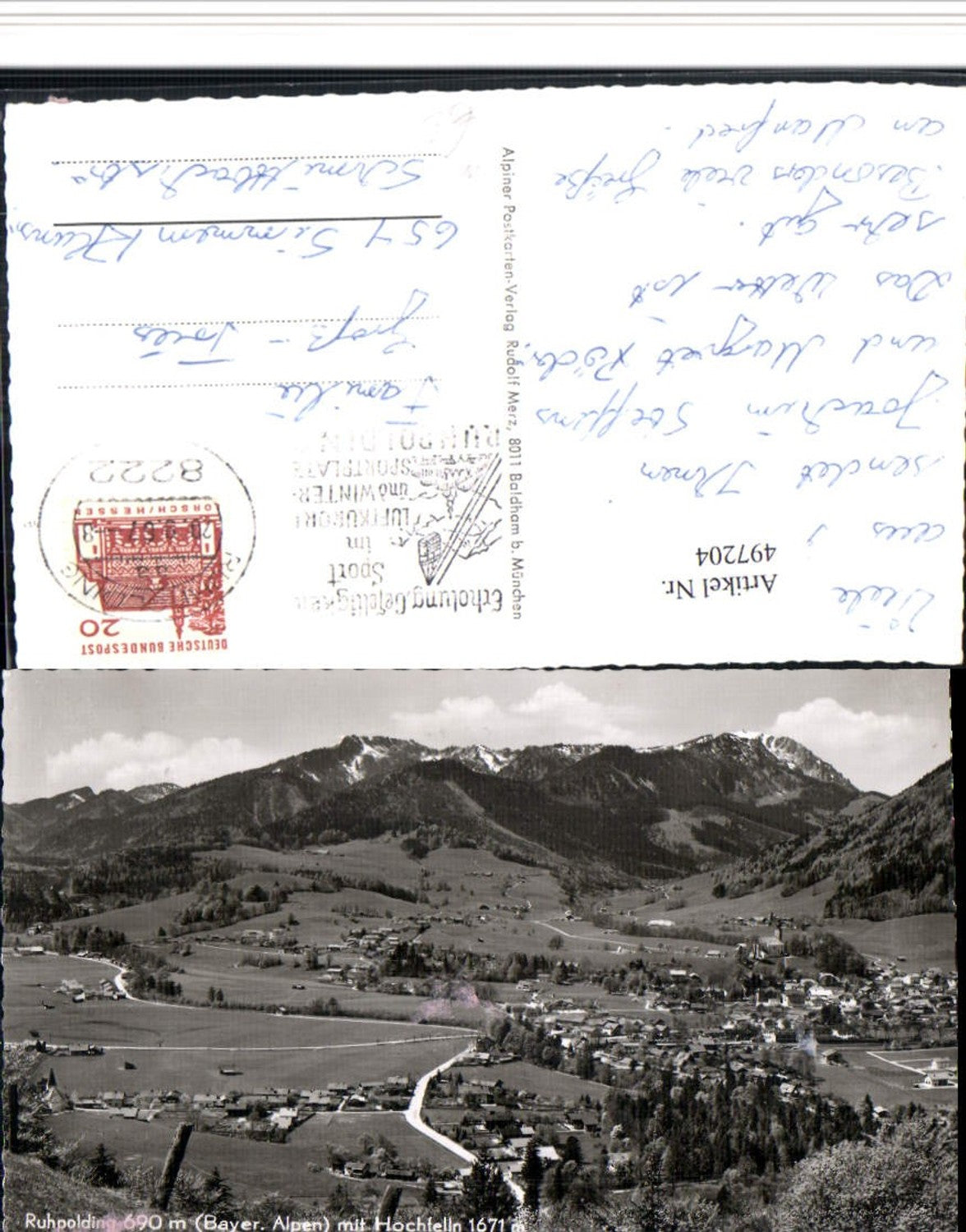 497204,Ruhpolding Totale m. Hochfelln Bergkulisse