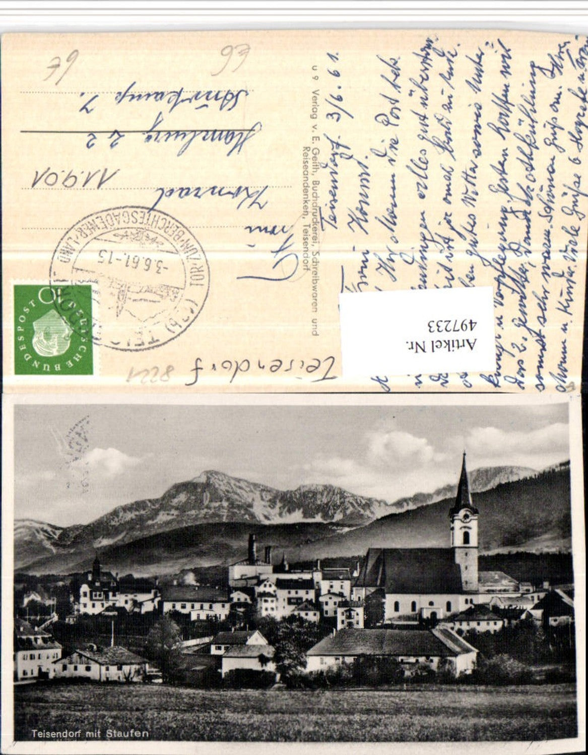497233,Teisendorf Totale m. Staufen Bergkulisse