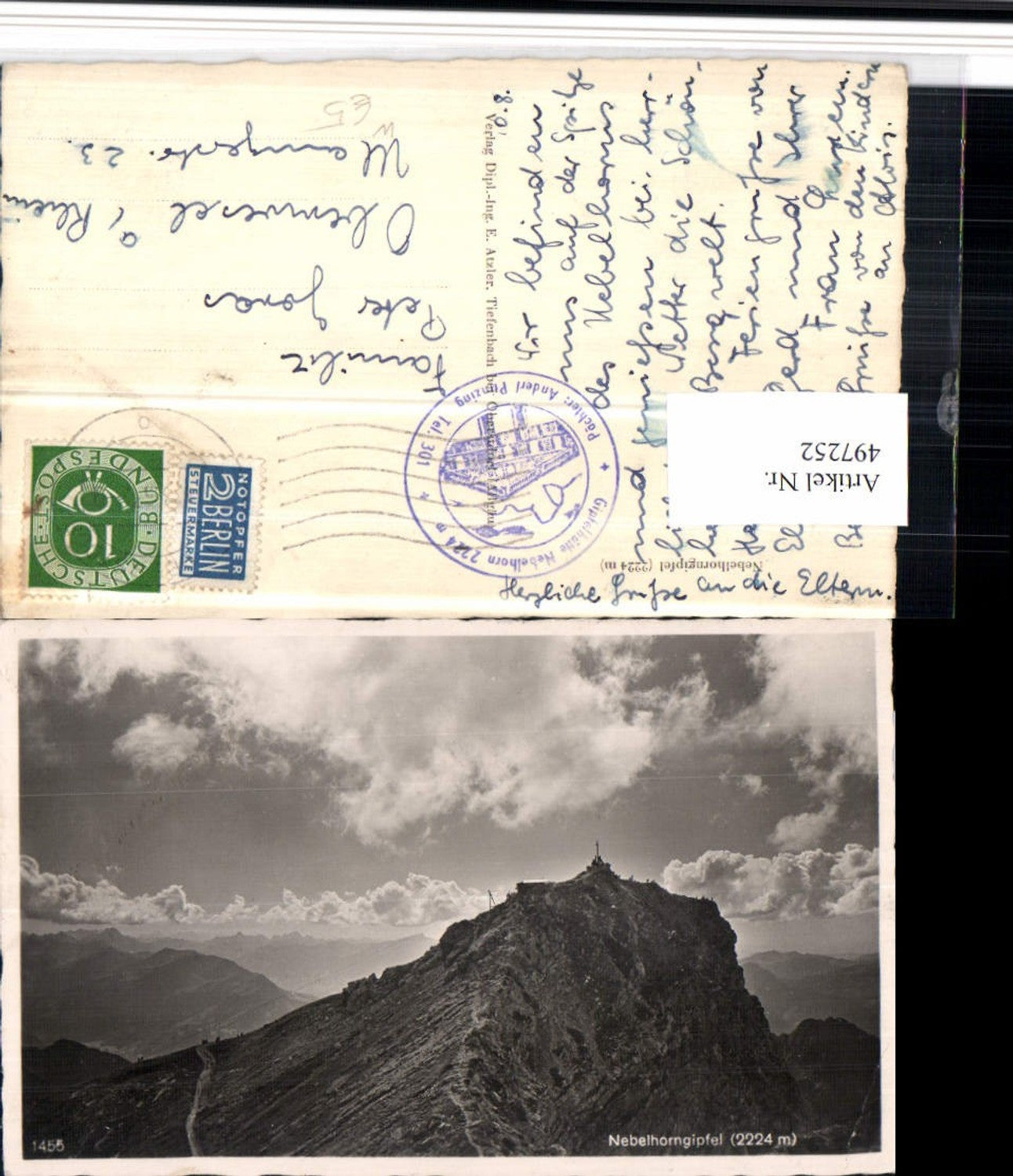 497252,Nebelhorngipfel b. Oberstdorf Bergkulisse