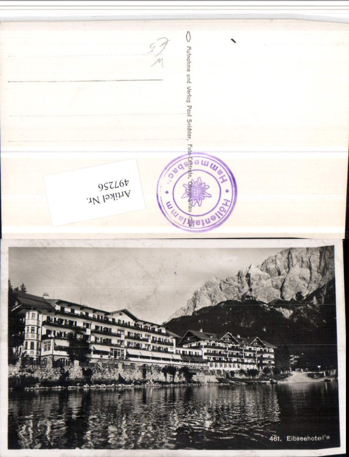 497256,Eibsee Hotel b. Grainau Bergkulisse