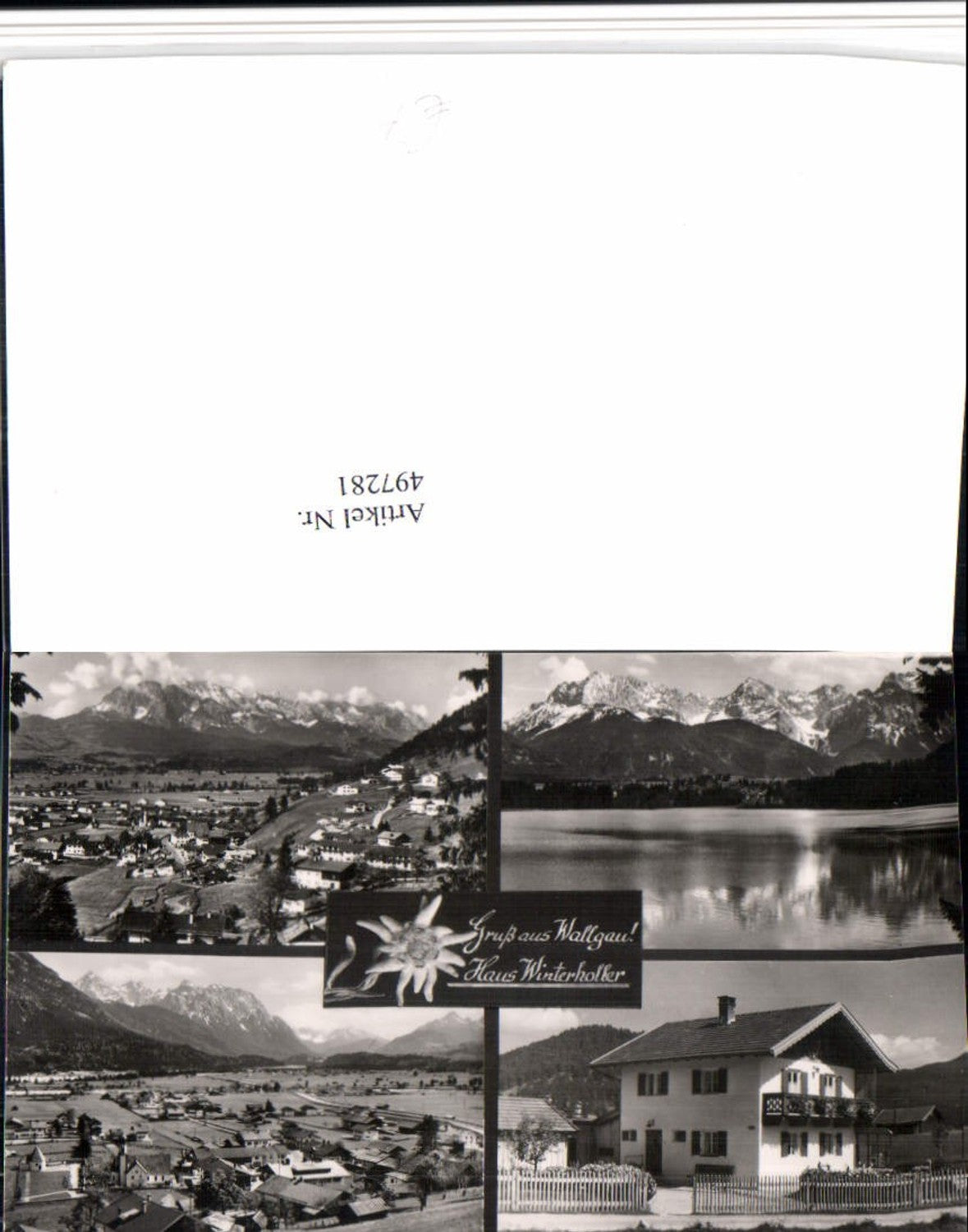 497281,Wallgau Totale Haus Winterholler Mehrbildkarte