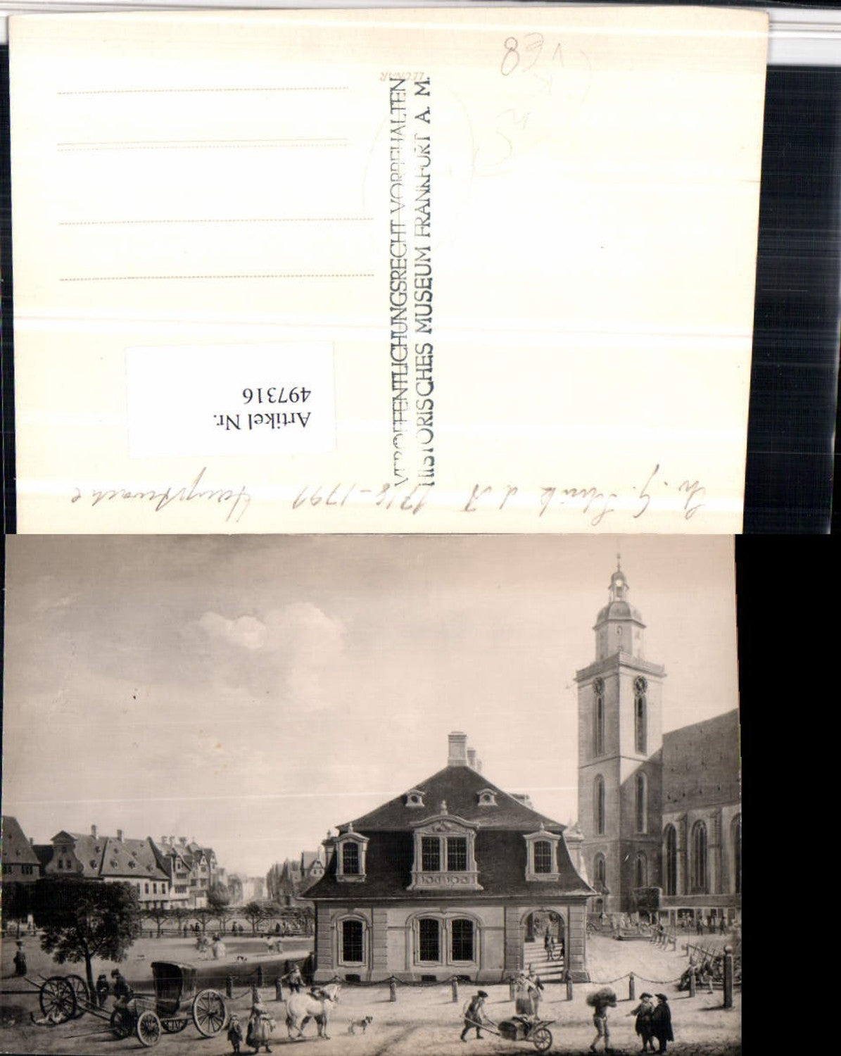 497316,Künstler AK Ch. G. Schütz Frankfurt Hauptwache pub Hist. Museum