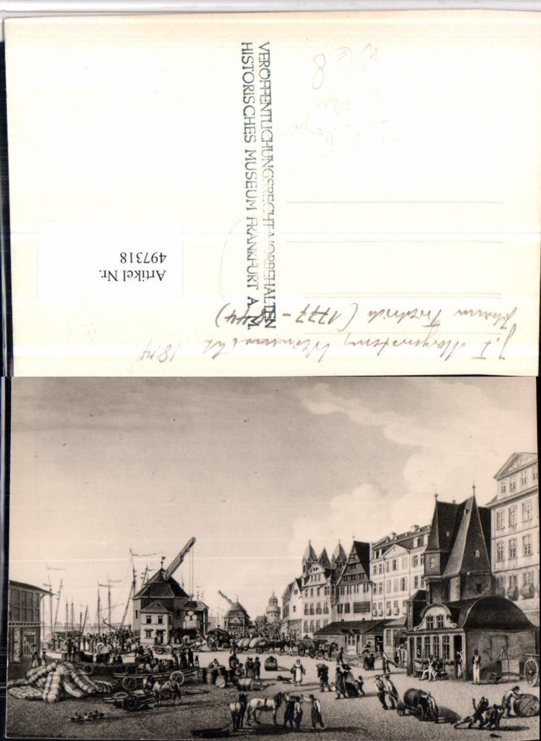 497318,Künstler AK J. T. Morgenstern Frankfurt Dock pub Hist. Museum