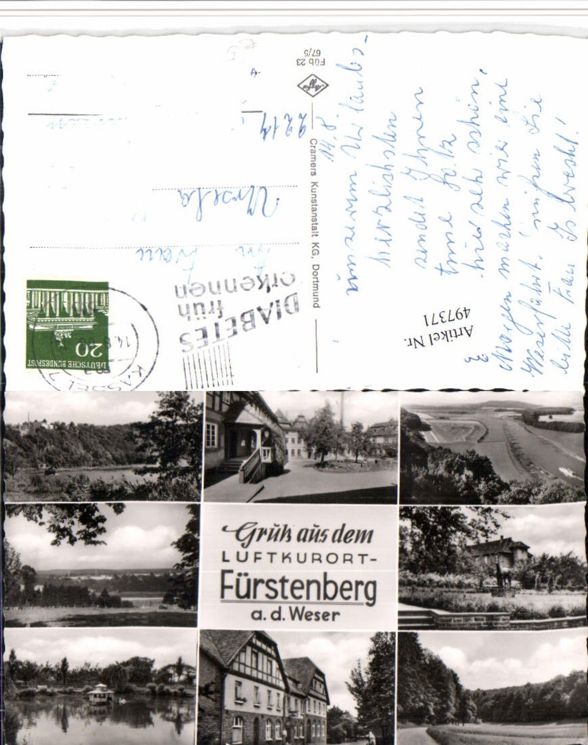 497371,Fürstenberg an d. Weser Teich Gebäude Mehrbildkarte