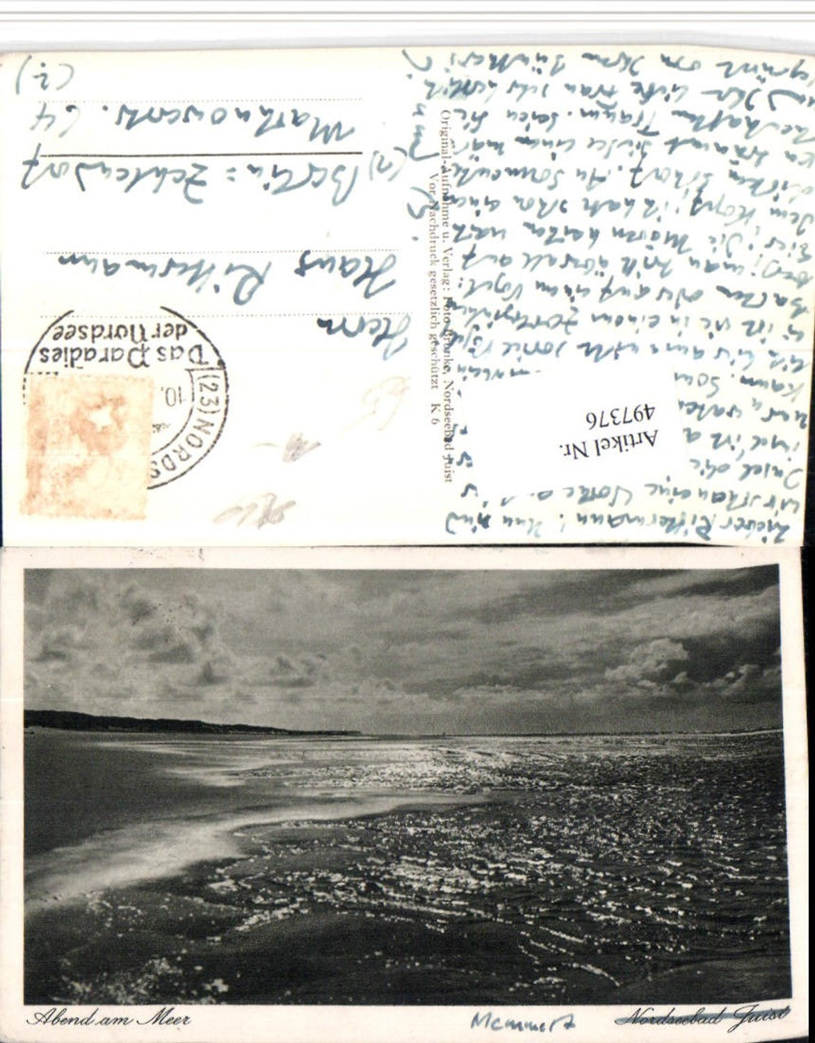 497376,Nordseebad Juist Abend am Meer Strand