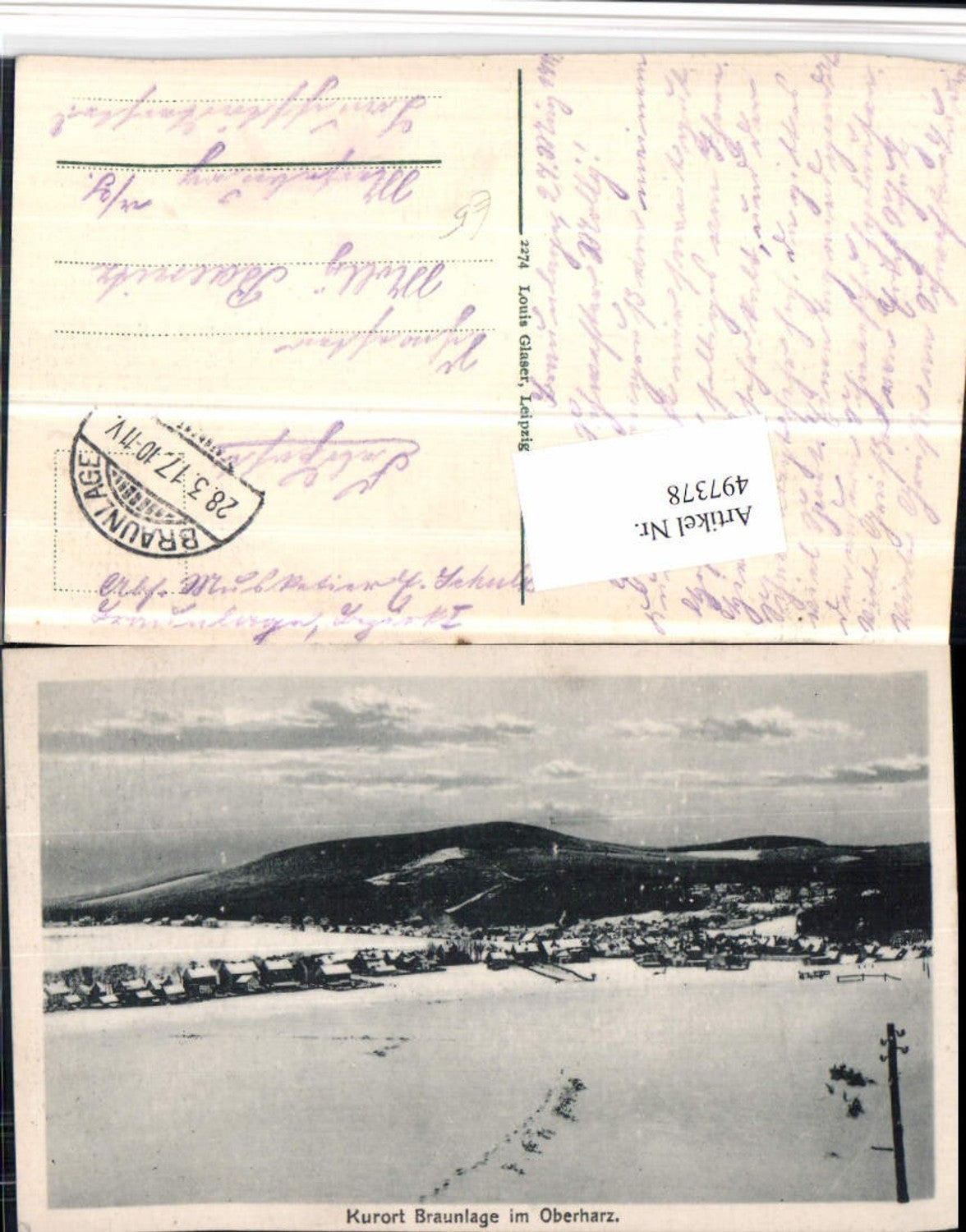 497378,Braunlage im Oberharz Totale Winterbild