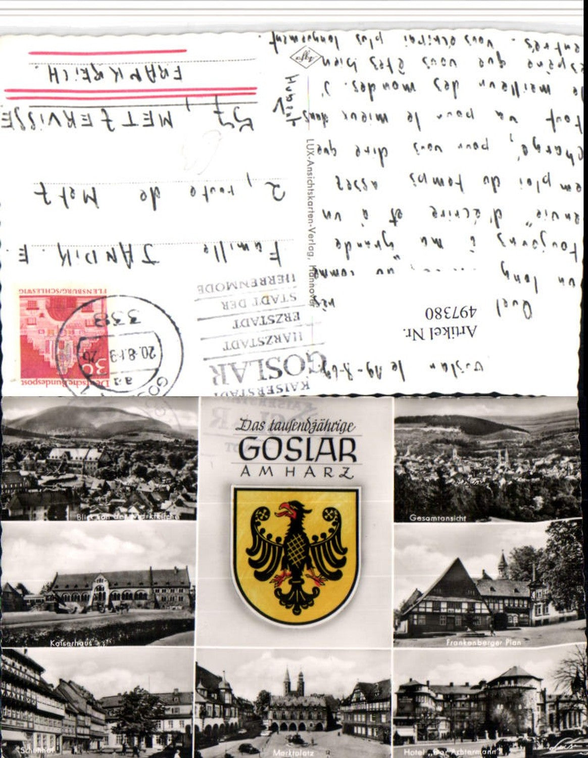 497380,Goslar am Harz Totale Kaiserhaus Marktplatz Mehrbildkarte