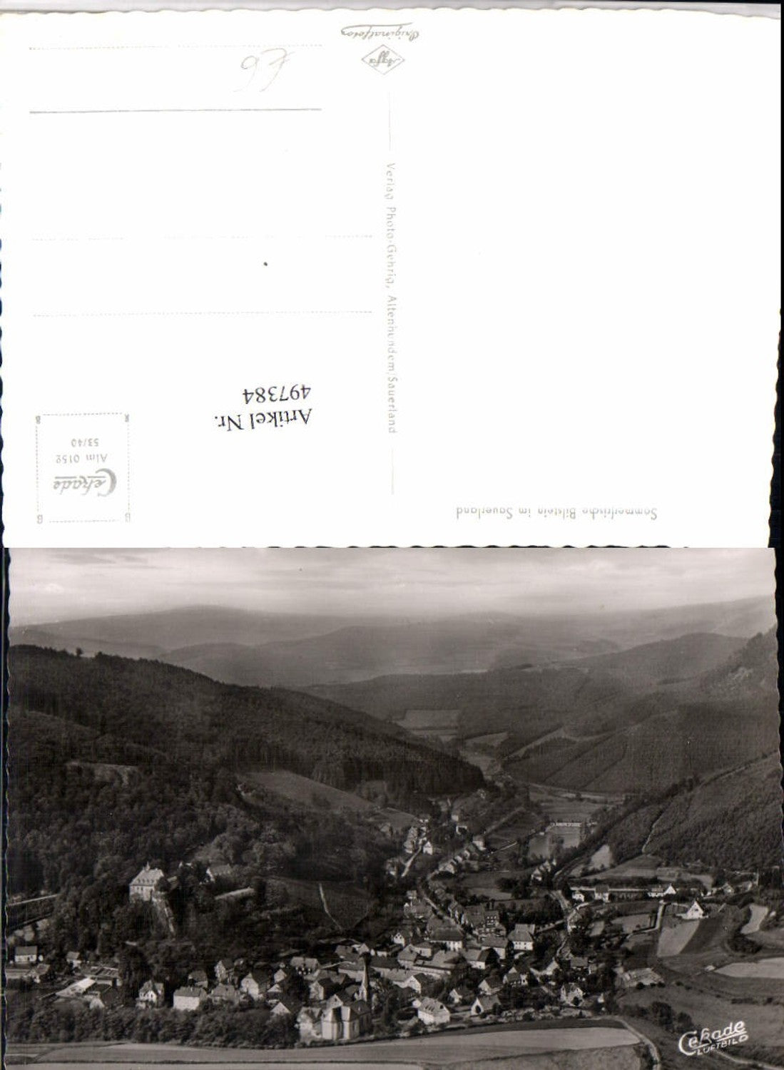 497384,Bilstein im Sauerland Totale Fliegeraufnahme