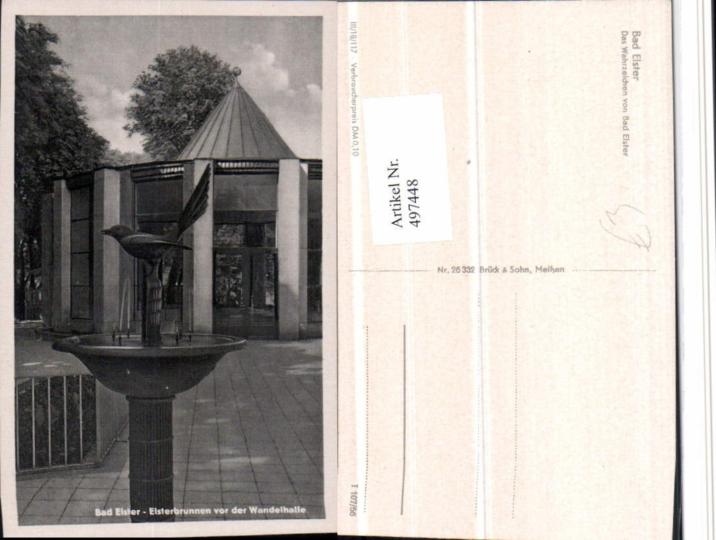 497448,Bad Elster Elsterbrunnen vor der Wandelhalle