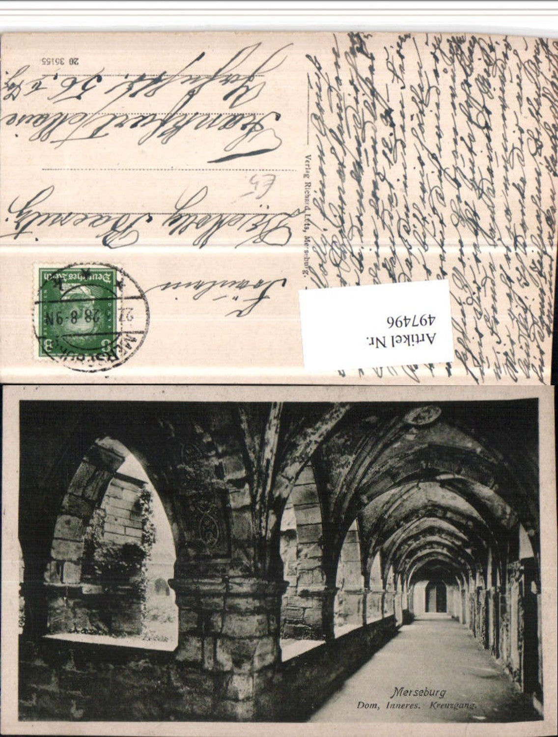 497496,Merseburg Dom Kreuzgang Innenansicht